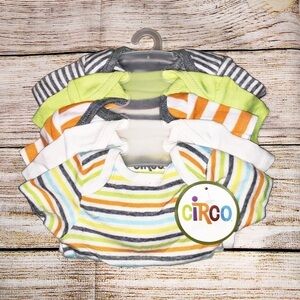 NWT Circo 5 pack Striped Onesies Size 0-3M